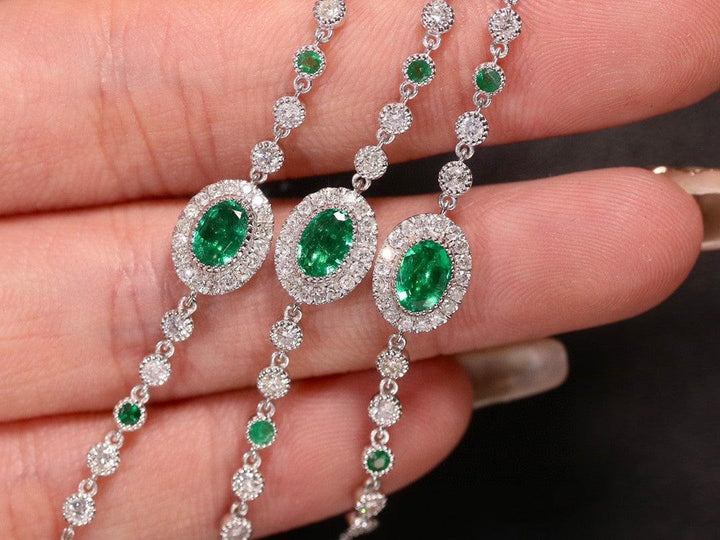 Natural Wood Color Emerald Bracelet - Super Amazing Store