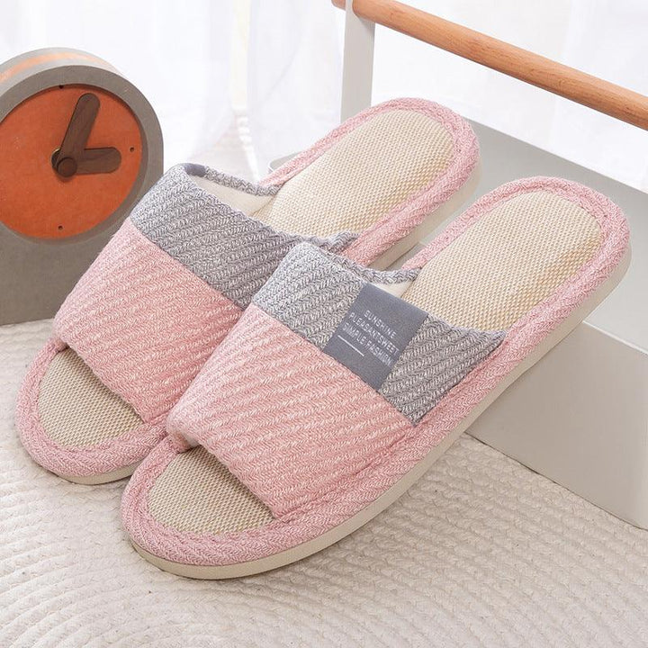 Linen Slippers House Shoes Women Bedroom Slippers - Super Amazing Store