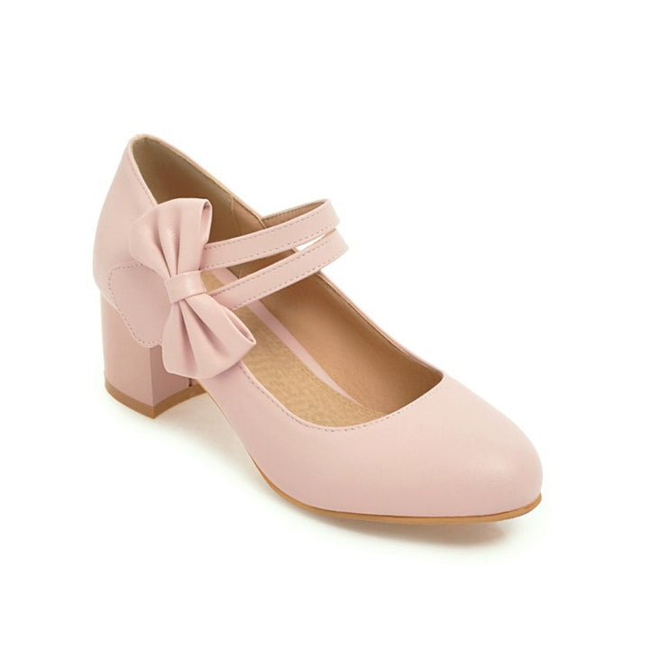 Personality Buckle Bows Pumps Q2