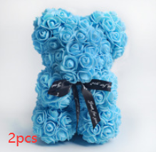 Rose Bear Eternal Flower Rose Teddy Bear PE Foam Bear 25cm