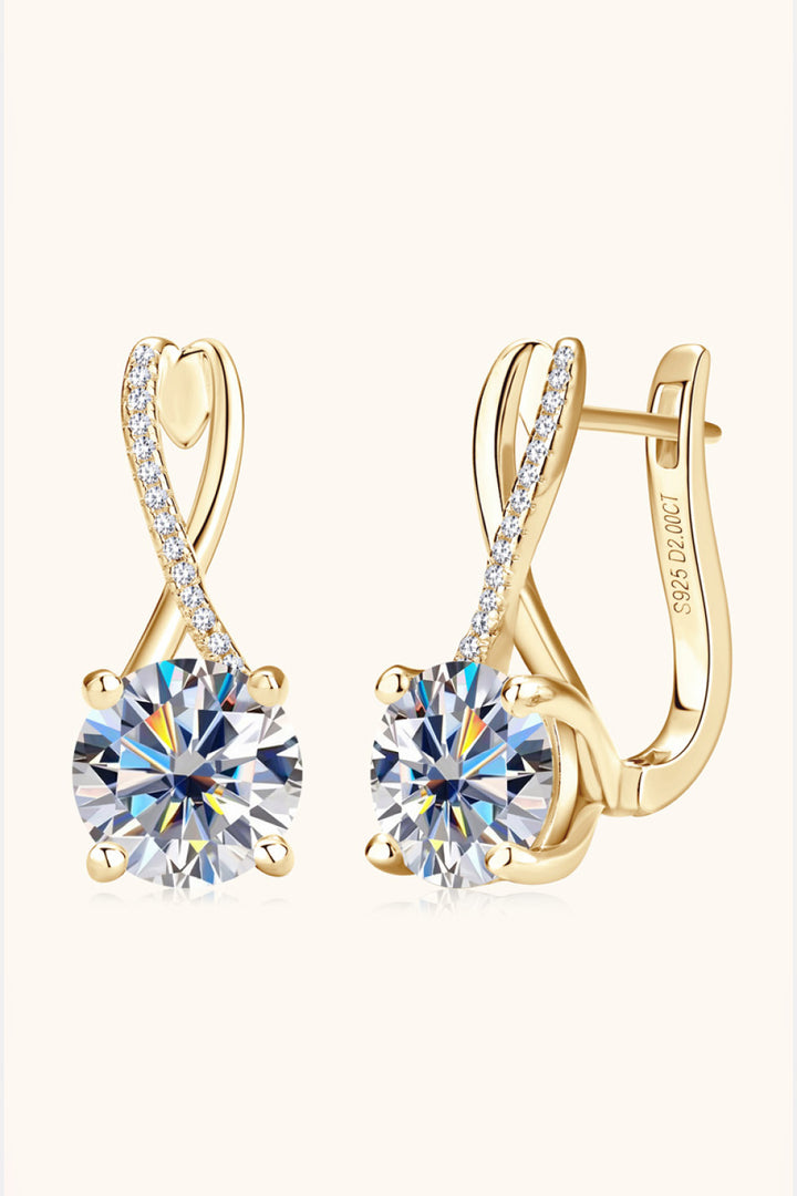 4 Carat Moissanite 925 Sterling Silver Earrings Trendsi