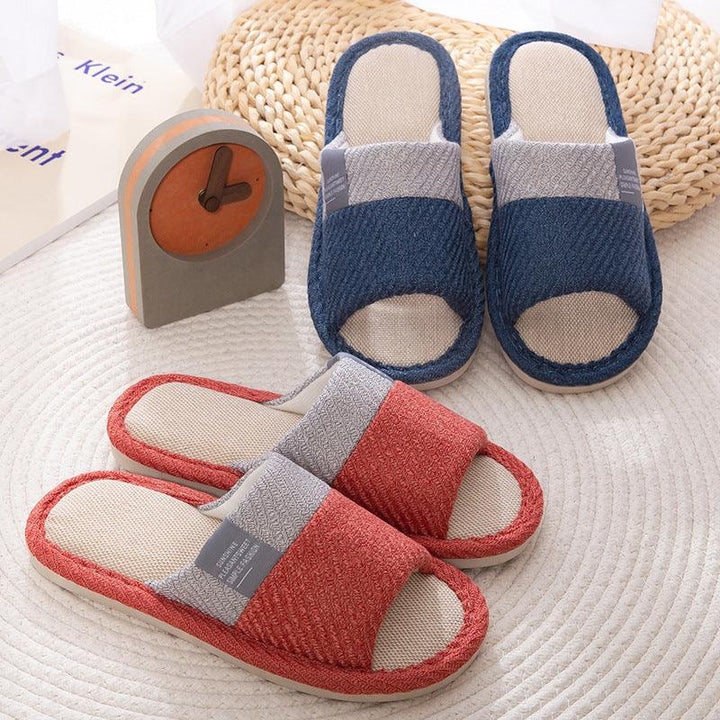 Linen Slippers House Shoes Women Bedroom Slippers - Super Amazing Store