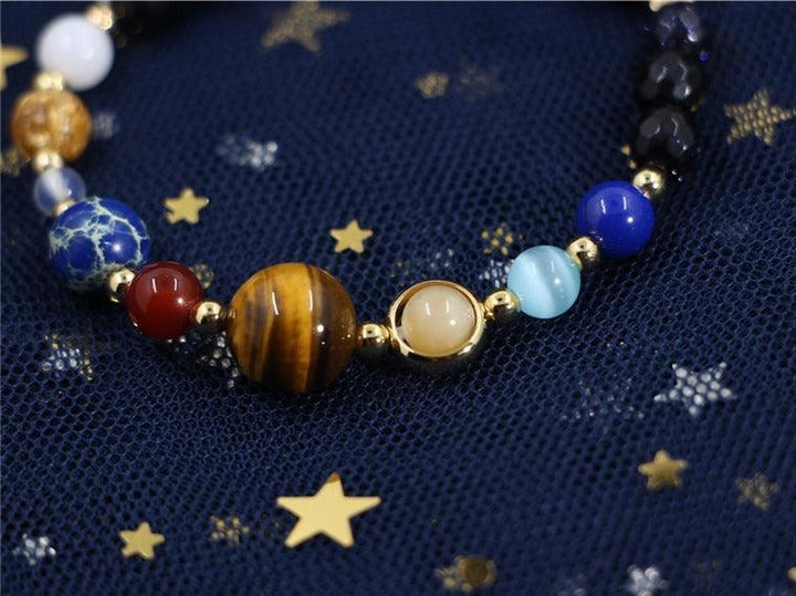 The Ruler Of The Universe And Galaxy 8 Planets Blue Sandstone Bracelet - Super Amazing Store