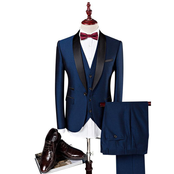 Men 3 Pieces Suit Set Men Wedding Suits Groom Tuxedos - Super Amazing Store