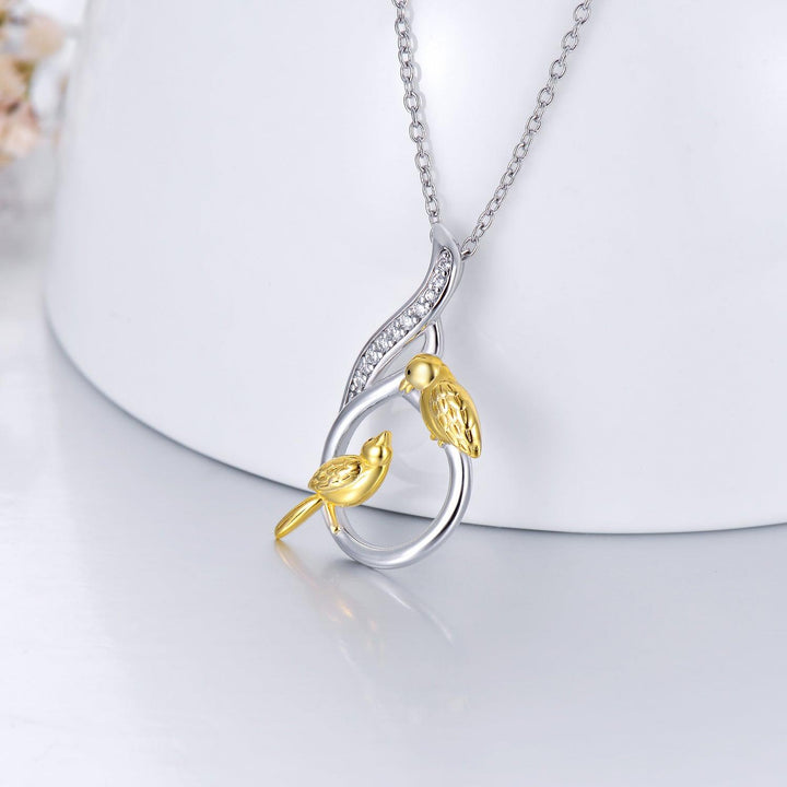 Bird Necklace 925 Sterling Silver Mother and Child Bird Pendant Jewelry Gifts for Women - Super Amazing Store