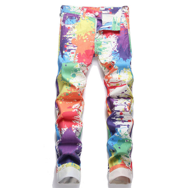 Street Men's Digital Printed Jeans Q2