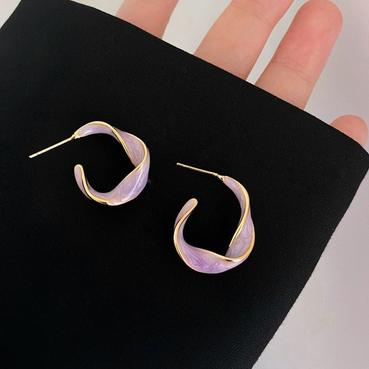 Alloy C-Hoop Earrings Trendsi