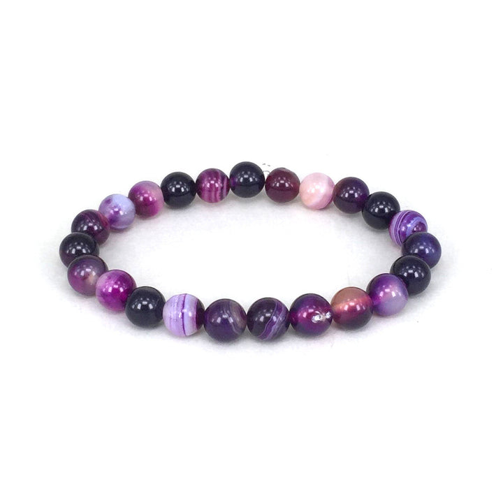 Bracelet En Pierre Naturelle Violet Pour Femme Q2