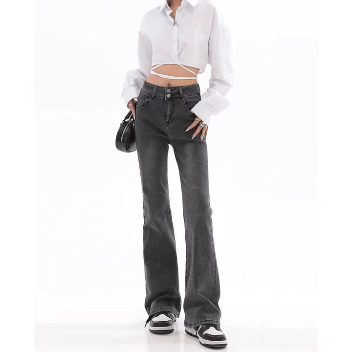 Retro American Slightly Flared Jeans Women - Super Amazing Store