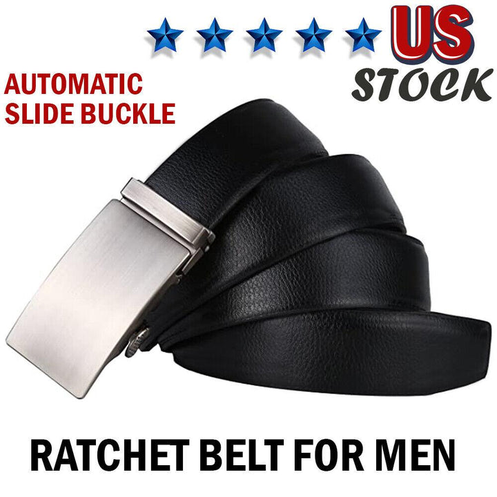 Microfiber Leather Mens Ratchet Belt, Belts For Men Adjustable Automatic Buckle - Super Amazing Store