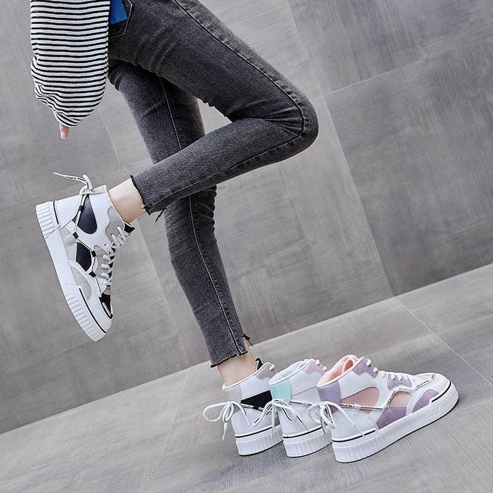 High Top White Shoes Women Flat Running Shoes Women - Super Amazing Store