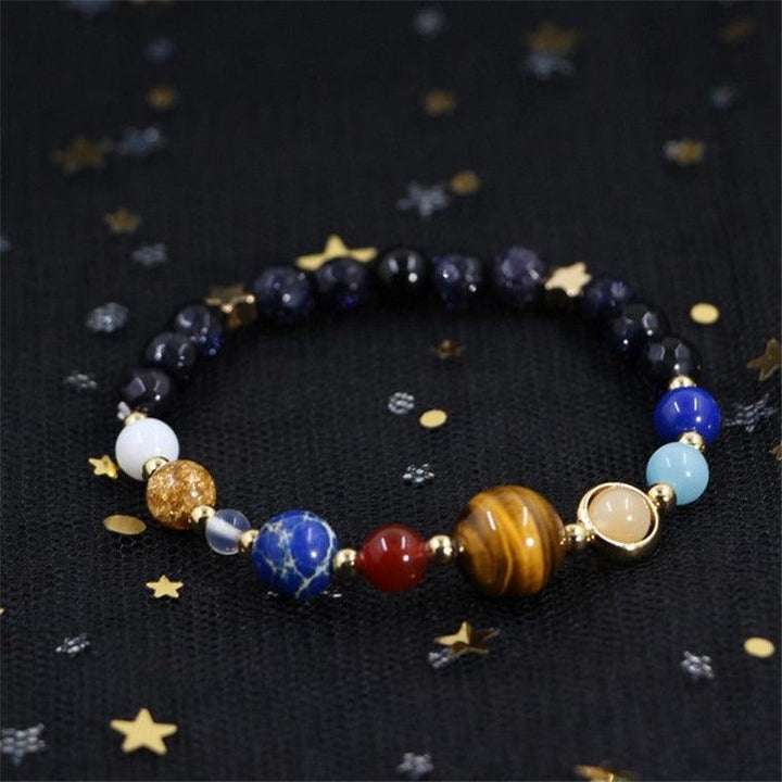 The Ruler Of The Universe And Galaxy 8 Planets Blue Sandstone Bracelet - Super Amazing Store