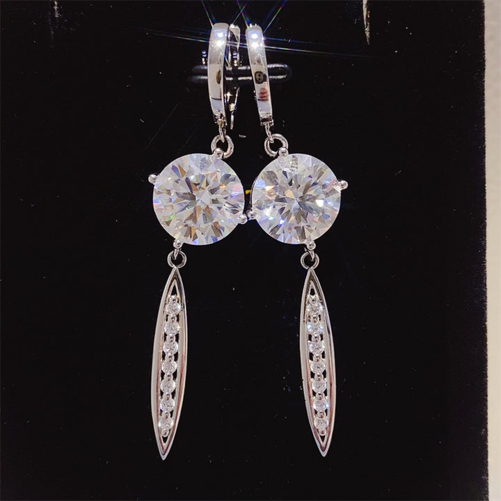 10 Carat Moissanite 925 Sterling Silver Earrings Trendsi