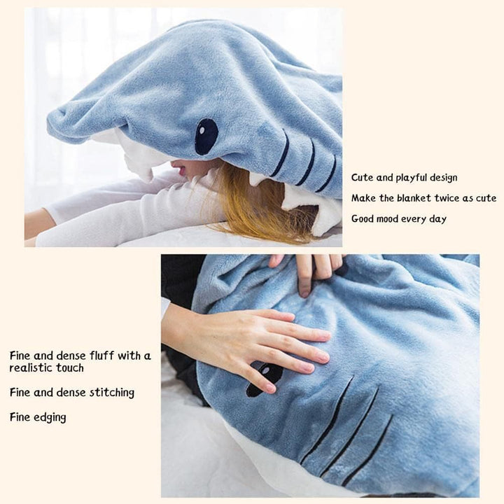 Shark Onesie Blanket For Adults, Shark Blanket Hoodie, Shark Blanket Super Soft Cozy Flannel, Boys Girls Cosplay Costume Sleeping Bag For Night - Super Amazing Store