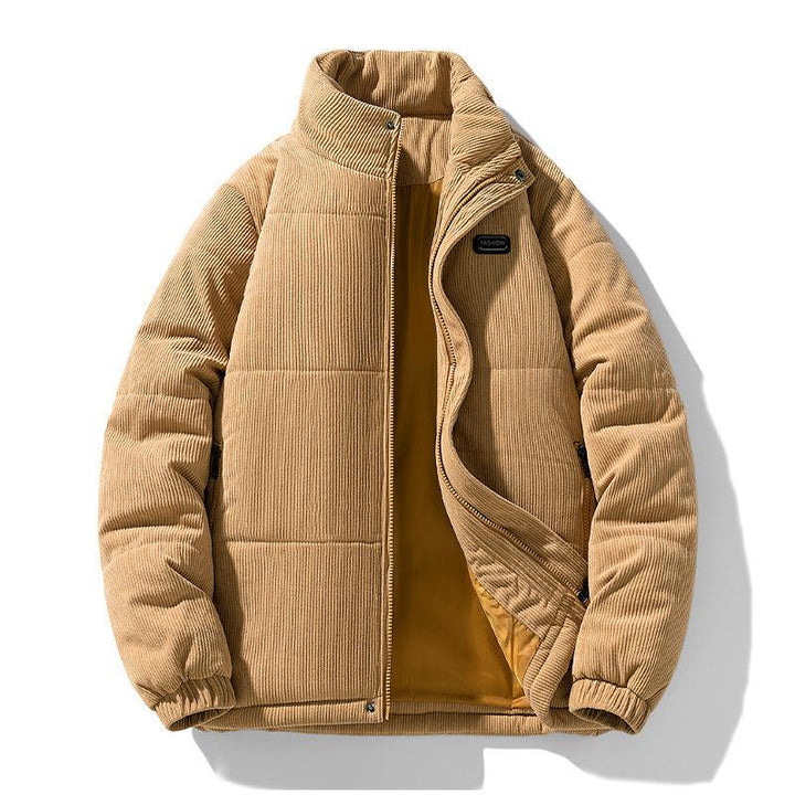 Corduroy Cotton-padded Jacket For Men Fleece-lined Warm And Breathable-Super Amazing Store