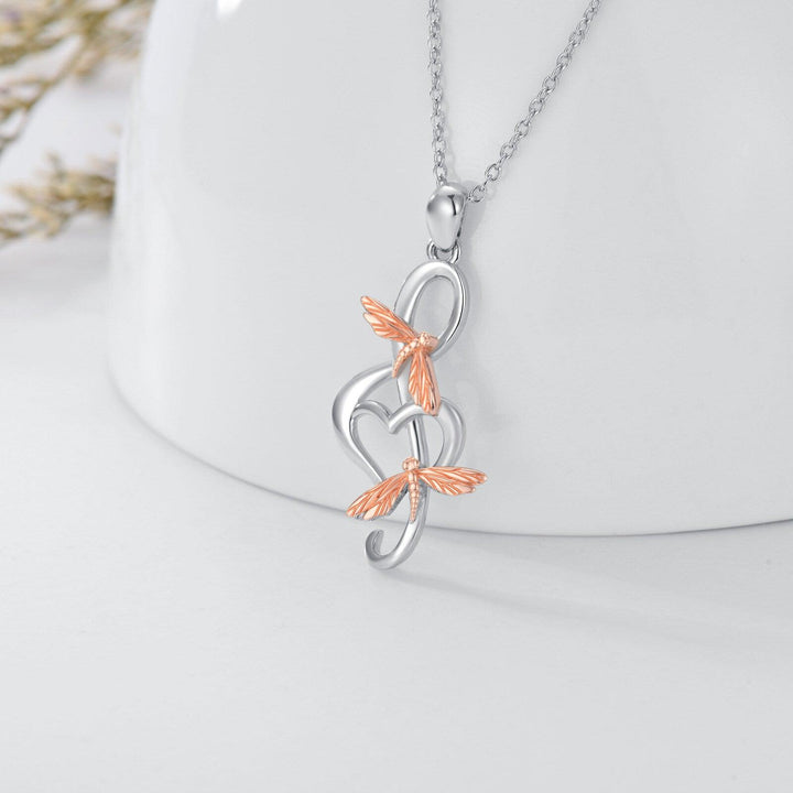 Dragonfly Necklace Sterling Silver Dragonfly Pendant Necklaces Mother Daughter Necklace Dragonfly Jewelry Gifts For Women Girls Mom Daughter - Super Amazing Store