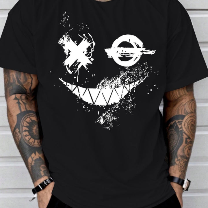 Smiling Face Printed T-shirt, Men's T-shirt, Unisex, Summer Casual Short Sleeved T-shirt Super Amazing Store