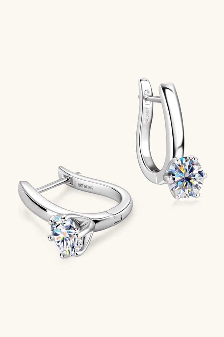 2 Carat Moissanite 925 Sterling Silver Earrings Trendsi