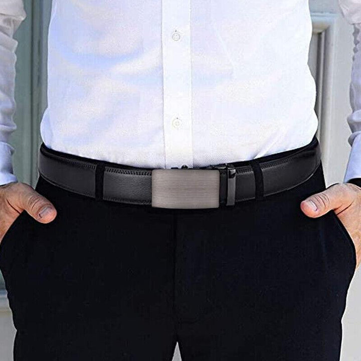 Microfiber Leather Mens Ratchet Belt, Belts For Men Adjustable Automatic Buckle - Super Amazing Store