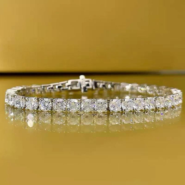 Silver High Carbon Diamond Bracelet Men And Women 5mm - Super Amazing Store