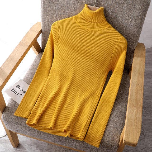 Basic Women highneck Sweaters - Super Amazing Store