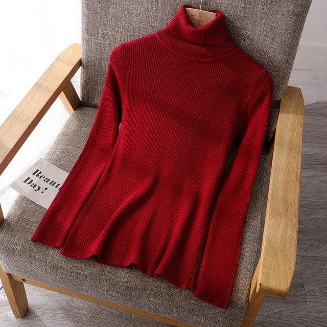 Basic Women highneck Sweaters - Super Amazing Store