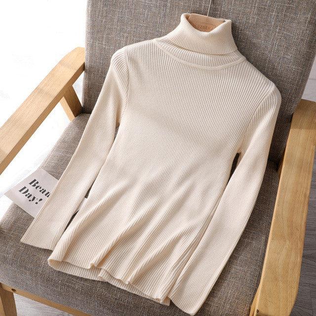 Basic Women highneck Sweaters - Super Amazing Store