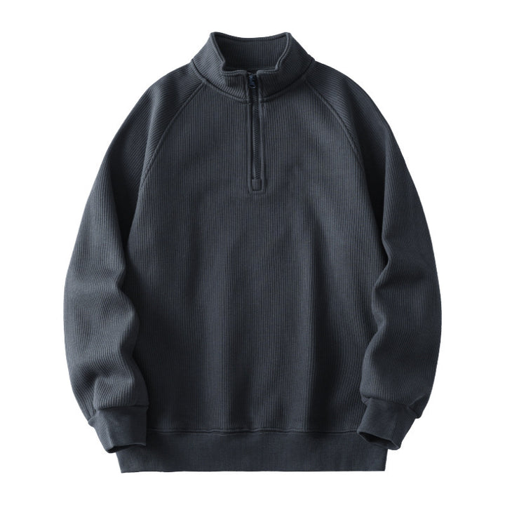 Stand-collar Fleece Sweatshirt Winter Warm Long Sleeve Q2