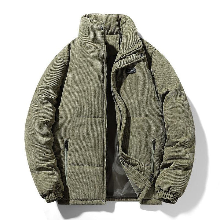 Corduroy Cotton-padded Jacket For Men Fleece-lined Warm And Breathable-Super Amazing Store