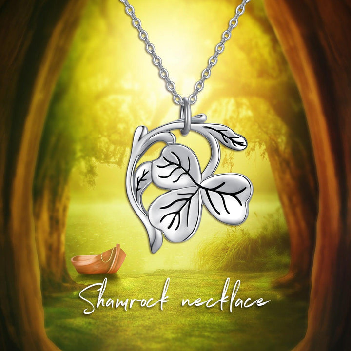 Shamrock Necklace for Women Three Leaf Clover Pendant Necklace Mothers Day Necklaces Lucky Jewelry Gifts - Super Amazing Store