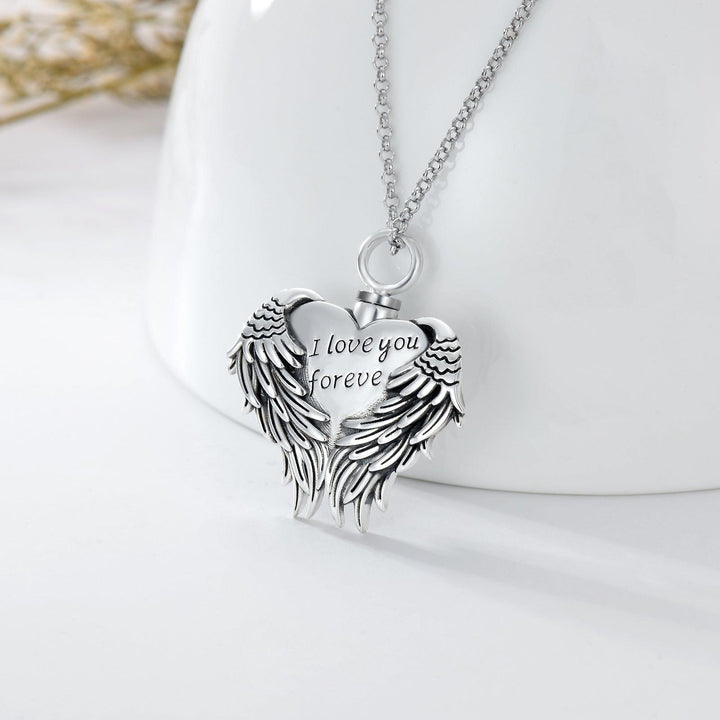 Angel Urns for Human Ashes Sterling Silver Angel Wing Keepsake Pendant Necklace Cremation Jewelry for Women Girls - Super Amazing Store