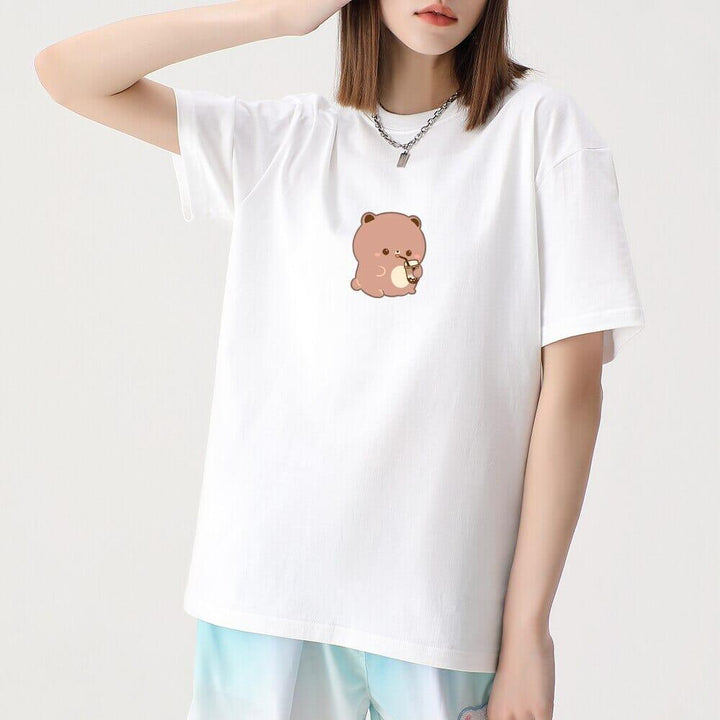 Boba Lovin Boberu Loose Cotton T-shirt - Super Amazing Store