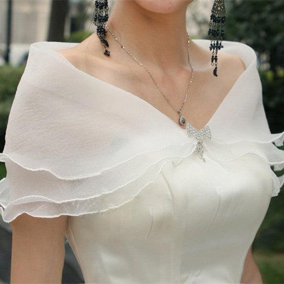 Bride White Shawl Lace Thin Wedding Dress - Super Amazing Store