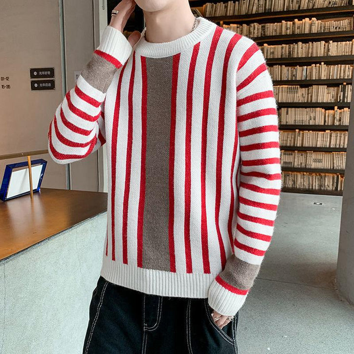 Men Loose Casual Soft Warm Fall Winter Cashmere Knitted Sweater - Super Amazing Store