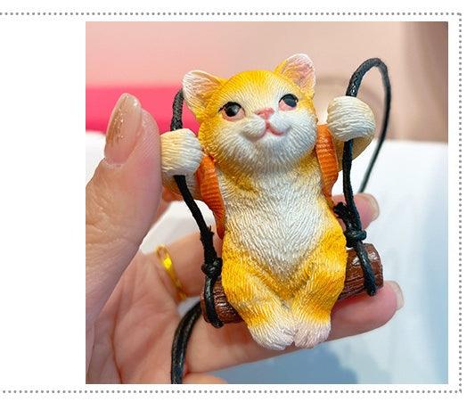 Car Aromatherapy Pendant Kitten Ornaments Inside Car Small Jewelry Rearview Mirror Pendant Accessories - Super Amazing Store