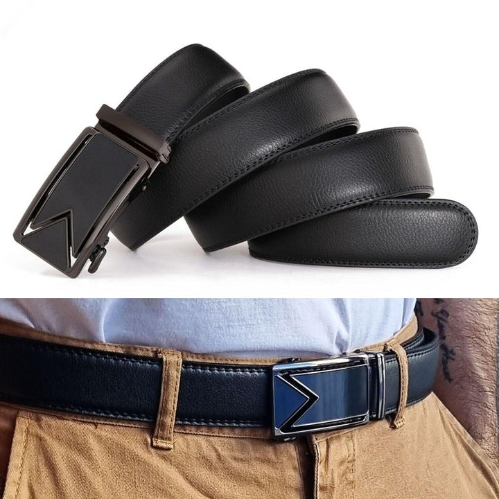 Microfiber Leather Mens Ratchet Belt Belts For Men Adjustable Automatic Buckle - Super Amazing Store