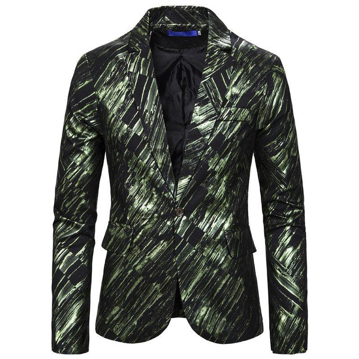 Fashion Print European Size Single-breasted Men's Suits - Super Amazing Store