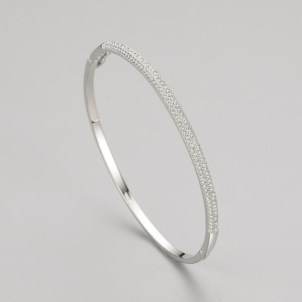 S925 Sterling Silver Bracelet Female Opening Oval - Super Amazing Store