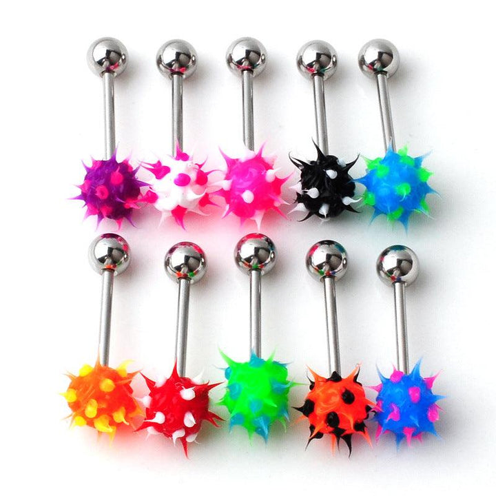 Hairy Ball Stainless Steel Tongue Pin - Super Amazing Store