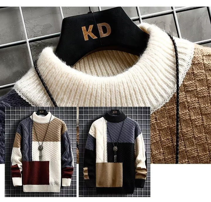 Men's Autumn And Winter Thickened Stitching Korean Style Trendy Sweater Super Amazing Store