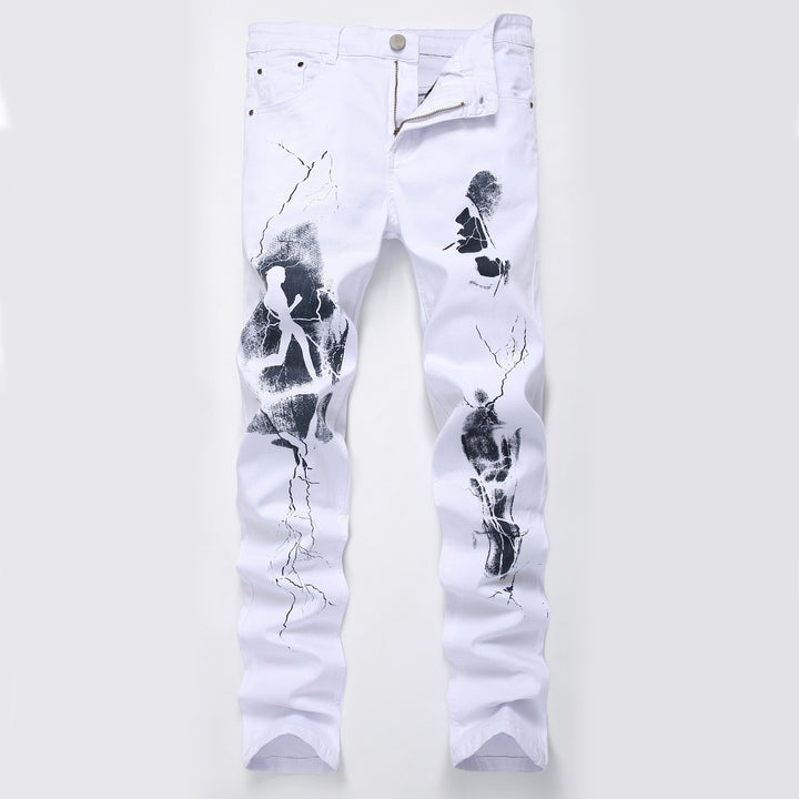 Men's Stretch Embroidered Jeans Printing - Super Amazing Store