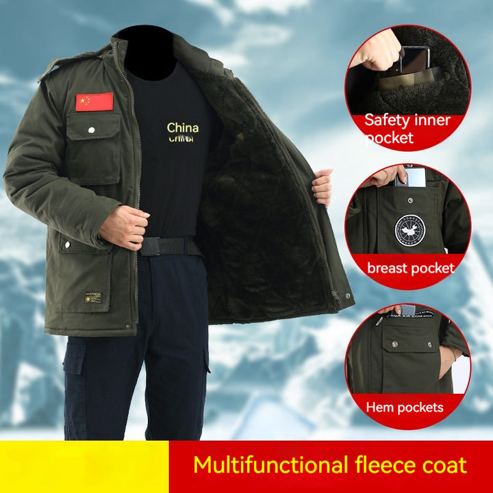 Men's Fashion Velvet Padded Thickened Cold-proof Coat-Super Amazing Store