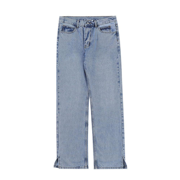 Solid Color Washed Raw Edge Jeans Men - Super Amazing Store