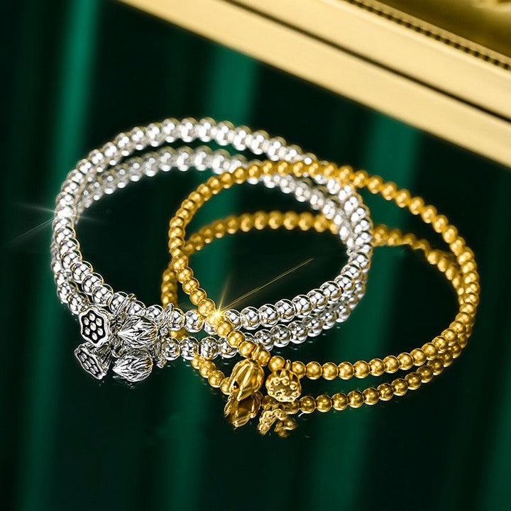 Women's Plain Chain Gold Bead Bracelet - Super Amazing Store