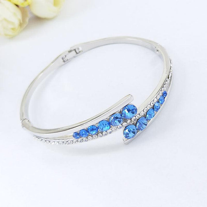 Emosa Jewelry Foreign Trade Amazon Adopts Austrian Imported Crystal Blue Round Bracelet - Super Amazing Store