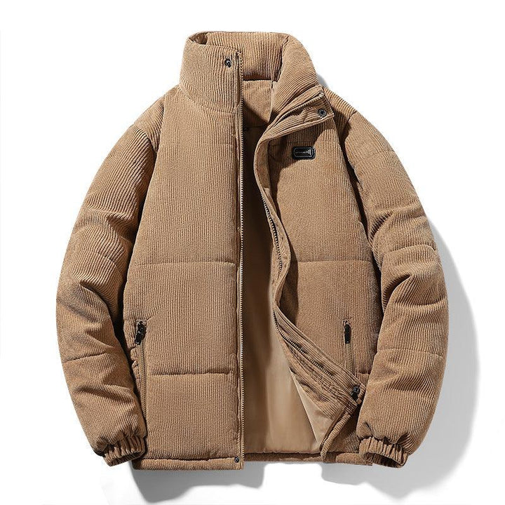 Corduroy Cotton-padded Jacket For Men Fleece-lined Warm And Breathable-Super Amazing Store