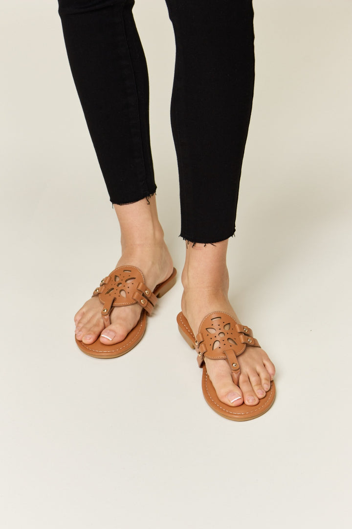 Forever Link Cutout PU Leather Open Toe Sandals Trendsi