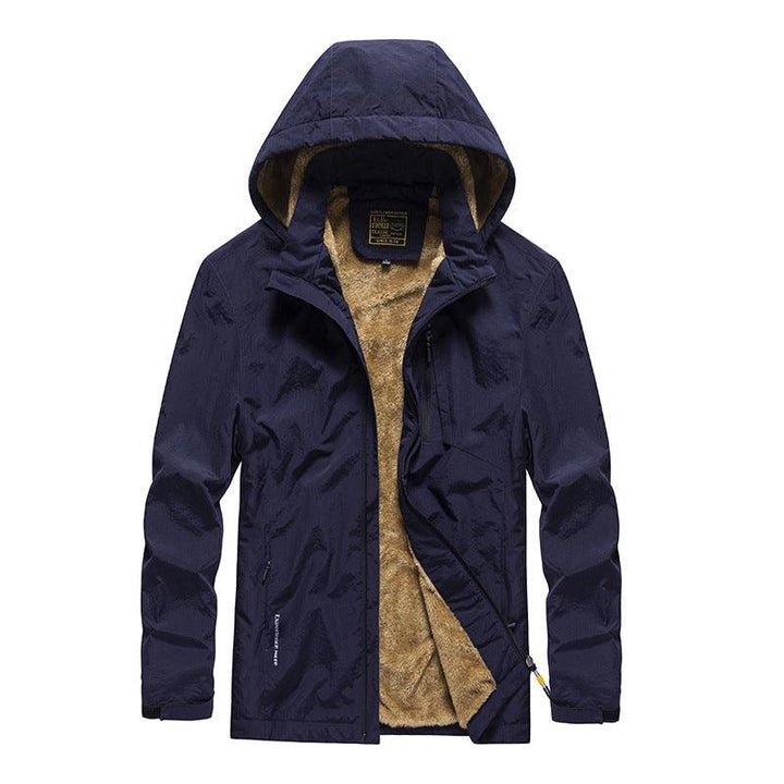 Jacket Men Plus Fleece Thick Casual Jacket Coat Youth - Super Amazing Store