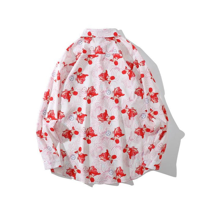 Goldfish Print Long Sleeve Shirts For Men And Women - Super Amazing Store