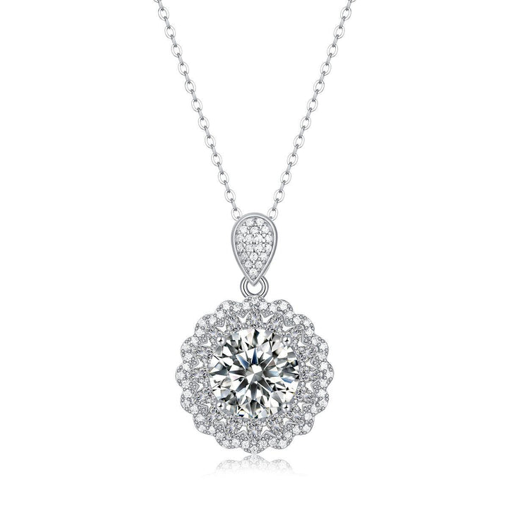 S925 Silver Necklace With Moissanite Pendant - Super Amazing Store